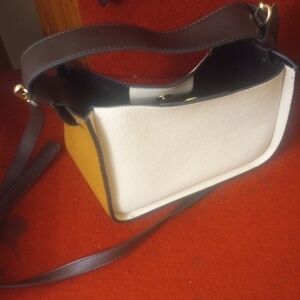 Elegant Cream and Brown Women's Bag